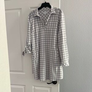 Southern Tide Gray Checkered Shirt
